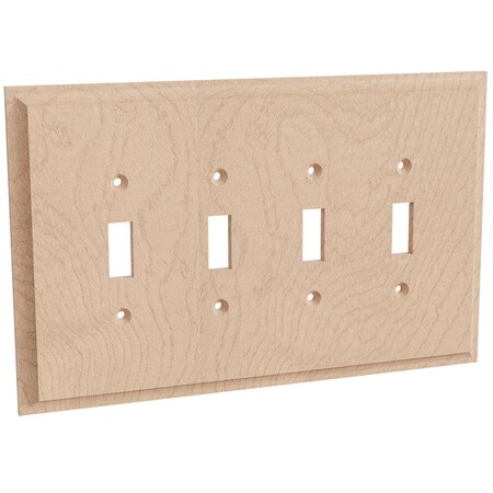 Designs Of Distinction Quad Light Switch Plate - Hard Maple 01454001HM1
